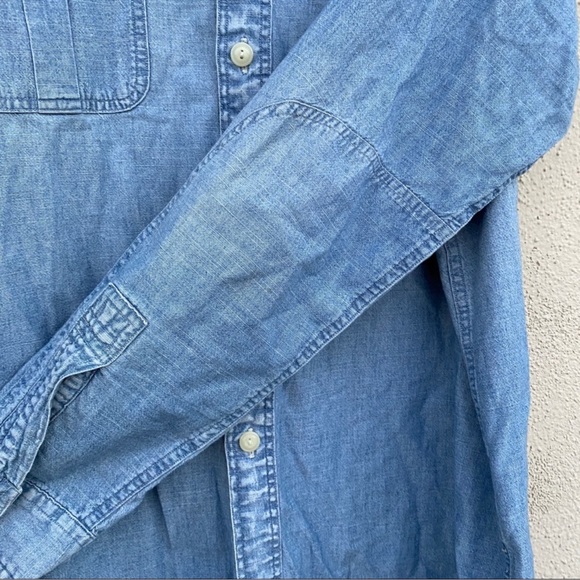 POLO RALPH LAUREN denim jean shirt button down chambray Mens unisex women's blue - Picture 4 of 8